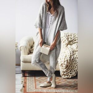 Free People Weekend Boucle Kimono Wrap Cardigan - Grey Boucle - One Size